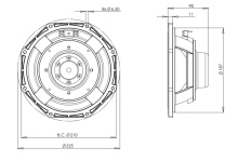 Difuzor woofer 8 in B&C 8BG51 - 8 Ohm - Img 4