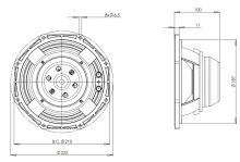 Difuzor woofer 8 inch B&C 8NW51 - 8 Ohm - Img 4