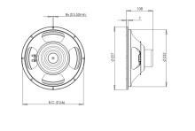 Difuzor woofer 10 inch B&C 10CL51 - 8 Ohm - Img 4