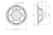 Difuzor woofer 12 inch B&C 12CL64 - 8 Ohm - Img 4
