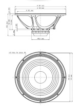 Difuzor woofer 15 inch 18 Sound 15ND730 8 Ohm - Img 2