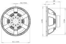 Difuzor woofer 15 inch B&C 15BG100 - 8 Ohm - Img 4