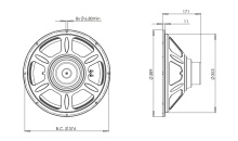 Difuzor woofer 15 inch B&C 15CL76 - 8 Ohm - Img 4