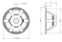 Difuzor woofer 18 inch B&C 18PS100 - 4 Ohm - Img 4