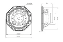 Difuzor woofer 8 inch B&C 8MBX51 - 8 Ohm - Img 4