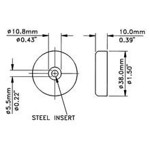 Picior 38x10 Penn-Elcom