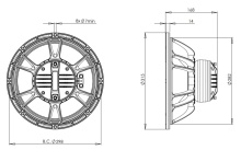 Difuzor coaxial 12 Inch B&C 12CLX76 - 8 Ohm - Img 4