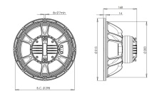 Difuzor coaxial 12 Inch B&C 12HCX76 - 8 Ohm - Img 4