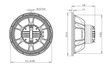 Difuzor coaxial 12 Inch B&C 12HCX76 - 8 Ohm - Img 4
