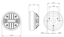 Difuzor driver 1 Inch B&C DE250TN - 8 Ohm - Img 2
