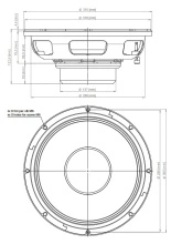 Difuzor woofer 12 inch 18 Sound 12NMB1000 8 Ohm - Img 3