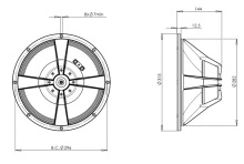 Difuzor woofer 12 inch B&C 12HPL76 - 8 Ohm - Img 4