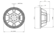 Difuzor woofer 12 inch B&C 12NDL76 - 8 Ohm - Img 4