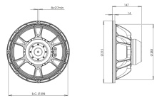 Difuzor woofer 12 inch B&C 12NW76 - 4 Ohm - Img 4