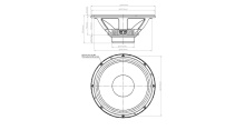 Difuzor woofer 15 inch 18 Sound 15NMB1000 8 Ohm - Img 3