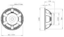 Difuzor woofer 15 inch B&C 15RBX100 - 4 Ohm - Img 4