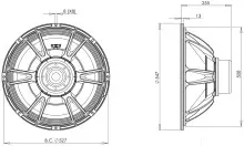 Difuzor woofer 21 inch B&C 21DS115 - 8 Ohm - Img 4