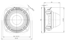 Difuzor Woofer 4 inch B&C 4NDF34 - 8 Ω NEO