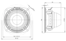 Difuzor Woofer 4 inch B&C 4NDF34 - 8 Ω NEO - Img 4