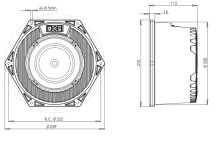 Difuzor woofer 8 inch B&C 8NSM64 - 8 Ohm - Img 4