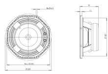 Difuzor woofer 8 inch B&C 8PS21 - 8 Ohm - Img 4