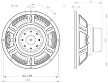 Difuzor woofer 10 inch B&C 10CLA76 - 8 Ohm - Img 4