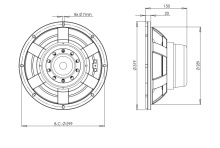 Difuzor woofer 12 inch B&C 12BG100 - 8 Ohm - Img 4