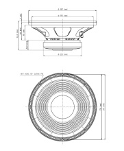 Difuzor woofer 15 inch 18 Sound 15LW1500 8 Ohm - Img 2