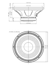 Difuzor woofer 15 inch 18 Sound 15MB700 8 Ohm - Img 3