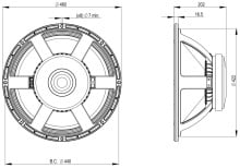 Difuzor woofer 18 inch B&C 18PZW100 - 8 Ohm - Img 4