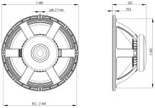 Difuzor woofer 18 inch B&C 18PZW100 - 8 Ohm - Img 4