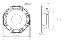 Difuzor woofer 8 inch B&C 8FW51 - 8 Ohm - Img 4