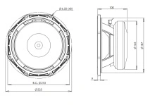 Difuzor woofer 8 inch B&C 8FW51 - 8 Ohm - Img 4