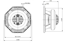 Difuzor coaxial 8 Inch B&C 8DCX51 - 8 Ohm - Img 4