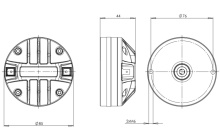 Difuzor driver 1 Inch B&C DE400TN - 16 Ohm - Img 2
