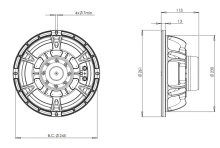 Difuzor woofer 10 inch B&C 10NW64 - 8 Ohm - Img 3