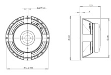 Difuzor woofer 10 inch B&C 10PS26 - 8 Ohm - Img 3
