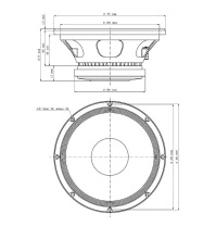 Difuzor woofer 12 inch 18 Sound 12MB700 8 Ohm - Img 2