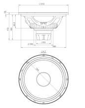 Difuzor woofer 12 inch 18 Sound 12NTLW2500 4 Ohm - Img 3
