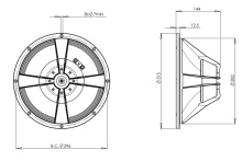 Difuzor woofer 12 inch B&C 12HPL64 - 8 Ohm - Img 4
