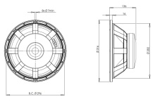 Difuzor woofer 12 inch B&C 12PLB76 - 8 Ohm - Img 4