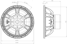 Difuzor woofer 15 inch B&C 15DS115 - 4 Ohm - Img 4
