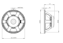 Difuzor woofer 15 inch B&C 15PS76 - 8 Ohm - Img 3