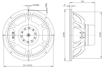 Difuzor woofer 15 inch B&C 15SW100 - 8 Ohm - Img 4