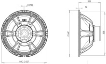 Difuzor woofer 21 inch B&C 21DS115 - 4 Ohm - Img 4