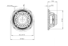 Difuzor Woofer 6.5 Inch B&C 6MDN44 - 8 Ohm