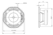 Difuzor woofer 8 inch B&C 8PE21 - 8 Ohm - Img 4