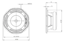 Difuzor woofer 8 inch B&C 8PE21 - 8 Ohm - Img 4