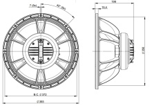 Difuzor coaxial 15 Inch B&C 15FCX76 - 8 Ohm - Img 4