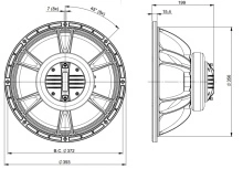 Difuzor coaxial 15 Inch B&C 15FCX76 - 8 Ohm - Img 4